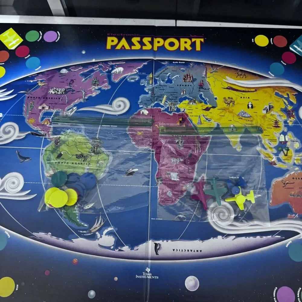 Electronic Passport Board Game Texas Instruments Vintage 1991 Works Great READ